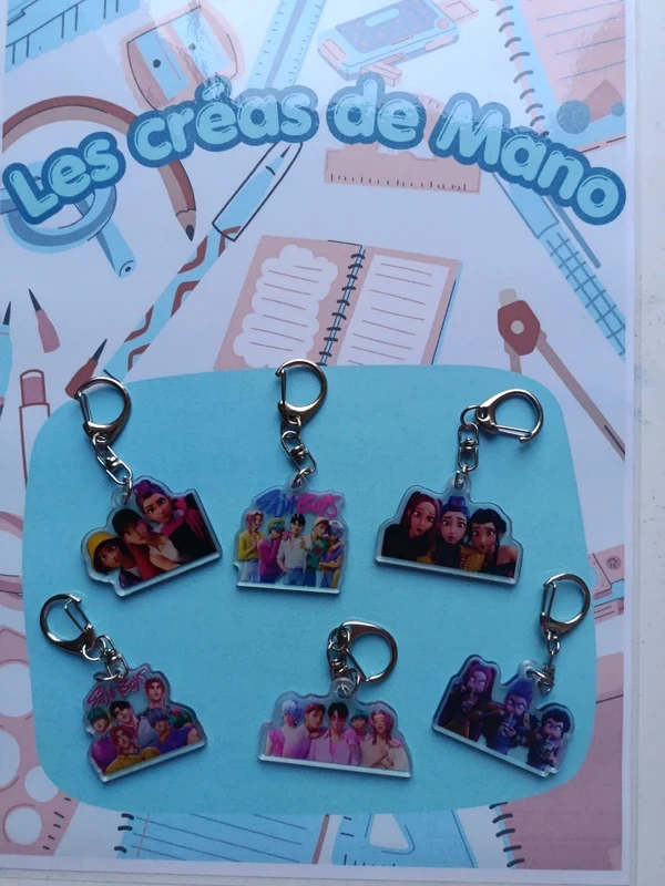 Lot de 6 porte clé K Pop Démons hunters